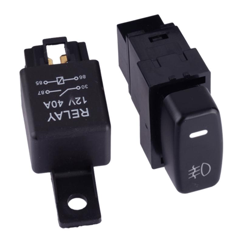 H10 H12 HB3 HB4 HIR2 12V Fog Light Wire Harness LED Relay Switch 40A Fit for Mitsubishi Outlander Lancer Pajero Eclipse Grandis