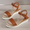 Women's Fabric Platform Sandals with High Wedges, Stylish Women's Fabric Padded Wedge Sandals