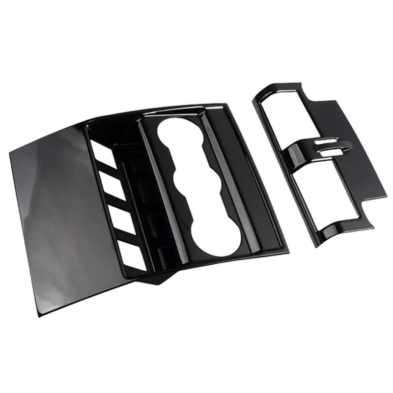 For Land Rover Defender 110 130 2020-2024 ABS Carbon Fiber Armrest Box Air Outlet Rear Anti-kick Cover Car Interior Accessory