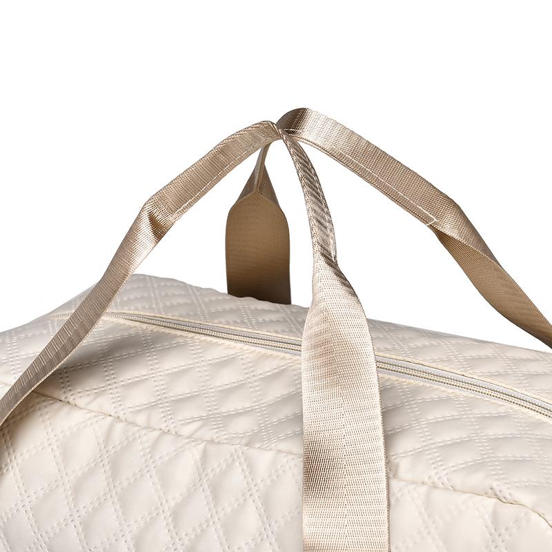 Solid Color Unisex Travel Luggage Zipper Tote Bag, Multifunctional With Independent Shoe Compartment, Large Capacity For Easy Outdoor Storage