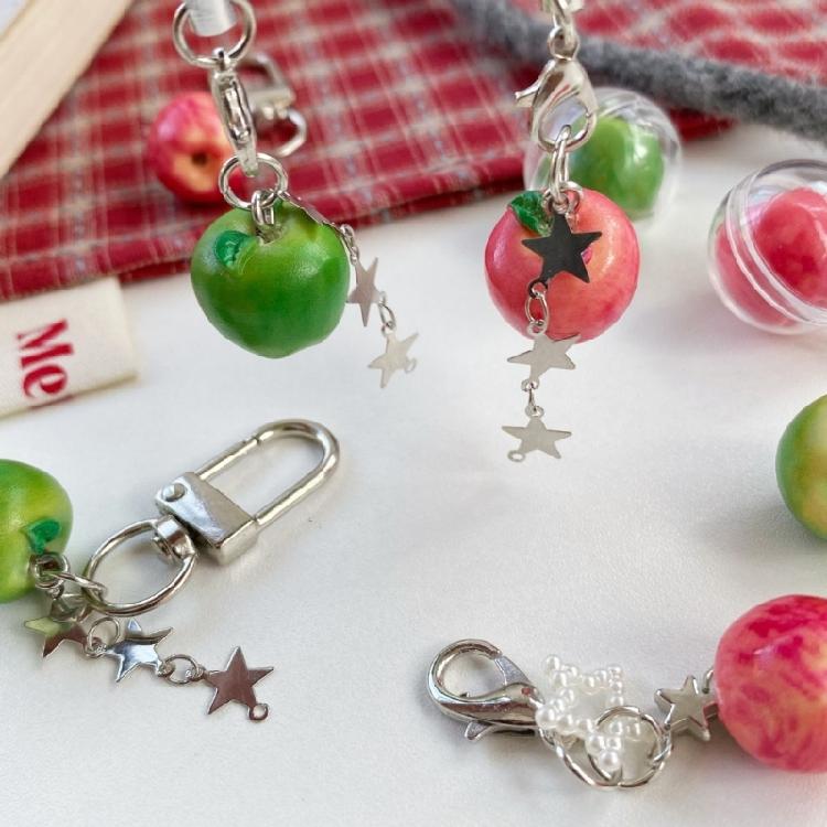 Lightweight Star Apples Keychain Stylish Backpack Phone Charm Fashion Accessories for Backpacks Or Wallets