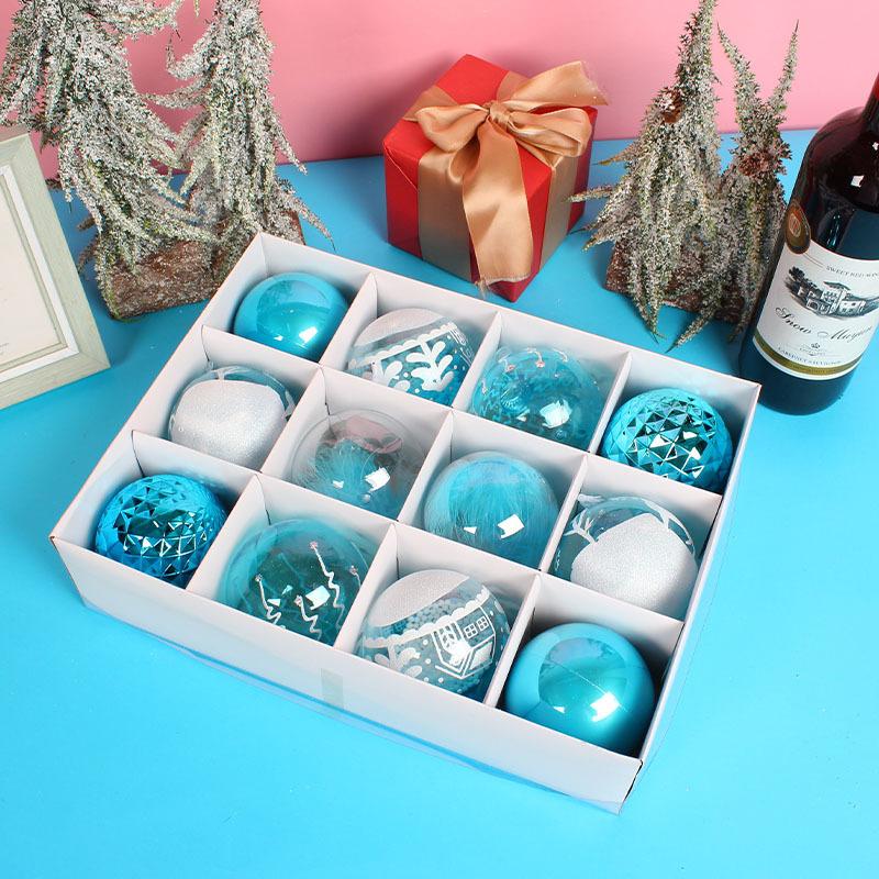 Christmas Painted Ball Gift Box Set Diy Transparent Christmas Ball Christmas Tree Decoration Hanging Ball Pendant