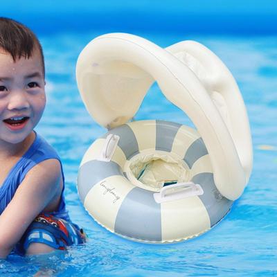 Inflatable Swimming Ring Gift for Kids PVC Swim Tube Beach Vacation Lake Blue