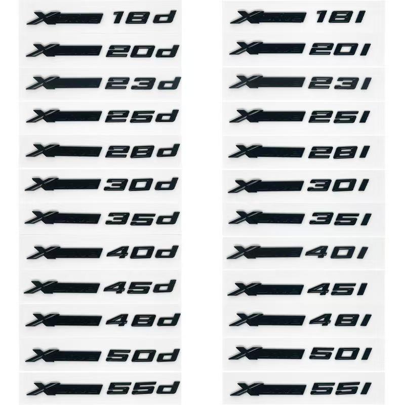 Car Door Side Fender Rear Trunk Emblem Badge Decal Sticker X Drive 18i
