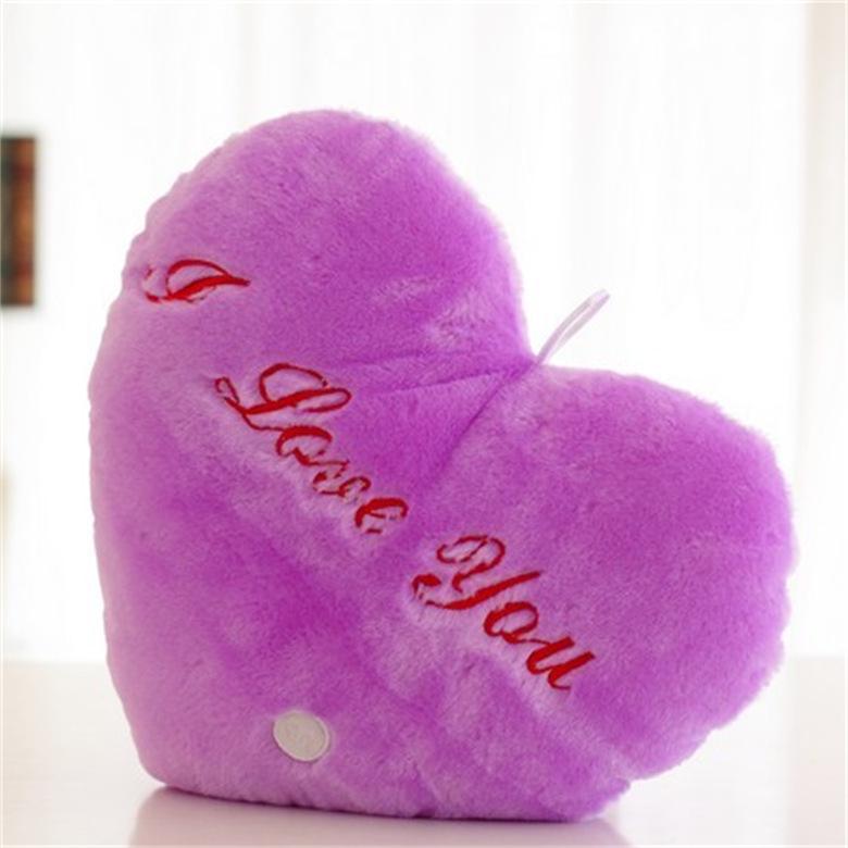 

Colorful Luminous Star & Heart Pillow - Cute Holiday Decoration & Gift Glow (no battery included)