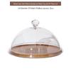 Round Dessert Tray with Transparent Lid - Fruit Tasting Display Cover