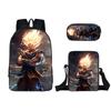 Animation seven dragon ball backpack, primary and secondary school schoolbag, satchel, shoulder bag, pencil case three-piece set