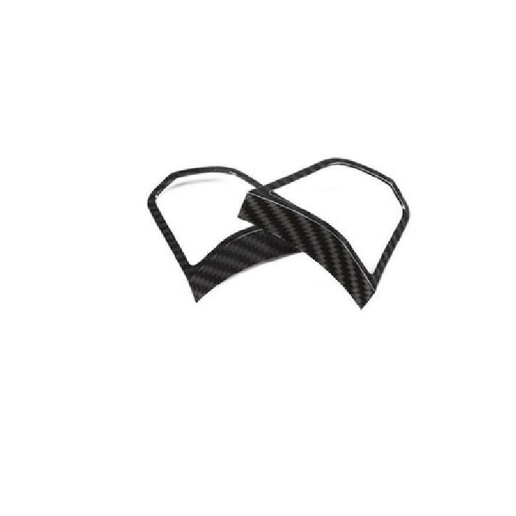 Car Steering Wheel Button Frame Trim Fit For BMW 5 Series 2011-2017 Carbon Fiber