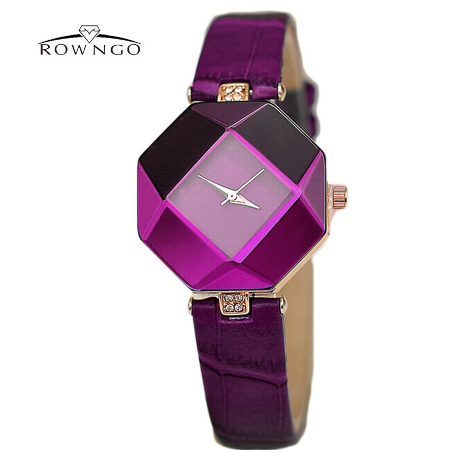 Wechat Business Fashion, Prismatic Rhombus Lens Ladies Rhombus Waterproof Watch 3340