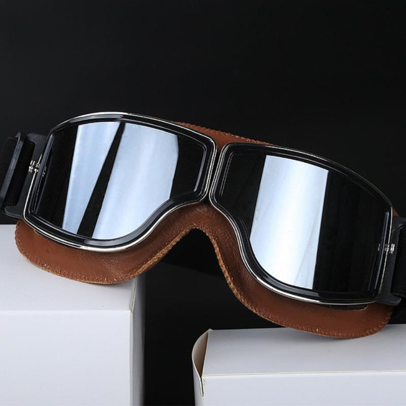 Retro Motorcycle Goggles for Helmet Windproof Dustproof Riding Glasses Women Men Protection Outdoor Cycling Eyeglasses