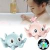 Baby Bath Octopus Toys Auto Induction Spray Water Shower Led Flickering Lamp