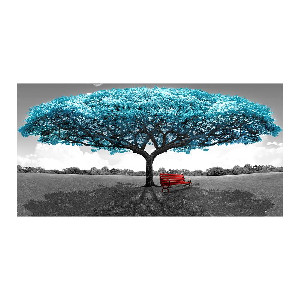 Blue Trees Aesthetic Canvas Paintings Prints Colourful Nordic Personalized Beautiful Tree Wall Posters Pictures Room Decor