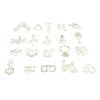 100pcs Paper Clip Gold Series Metal Electroplating Processing Rust Proof Creative 20 Shapes Paper Ma