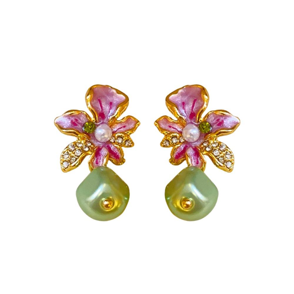 Ear Jewelry Bohemian Earrings Women Pearl Pendant Sweet Drop Earrings Flower Stud Earrings  Party