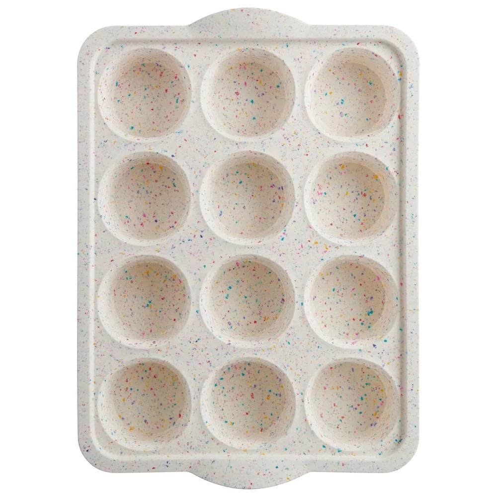 Силиконовая форма для маффинов на 12 штук, антипригарная, многоцветная, можно мыть в посудомоечной машине, для духовки, микроволновки, морозильной камеры, легко извлекать, противень для выпечки