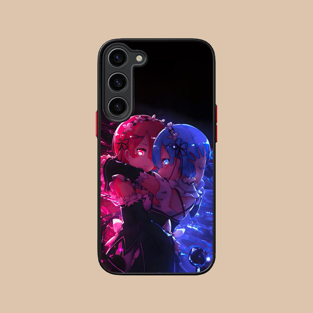 ReZero Rem Ram Silicone Mobile Phone Case for Samsung Galaxy S26 S25 S24 S23 S22 S21 Plus FE Ultra Colorful Cover