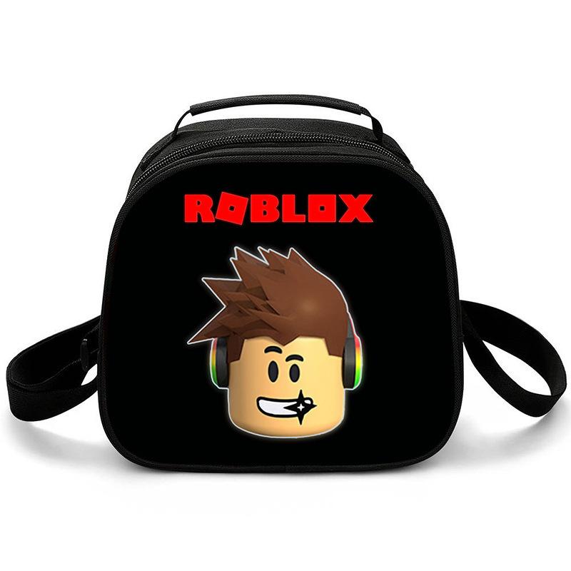 Lunch Bag Primary School Picnic Bag Round Ice Pack Rob Ross Printed Shoulder Portable Cartoon Meal Bag