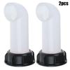 2pc IBC Tank Spout Outlet Tap Fittings for Water Oil Fuel Containers with Plastic Material and Diesel Pouring Nozzle