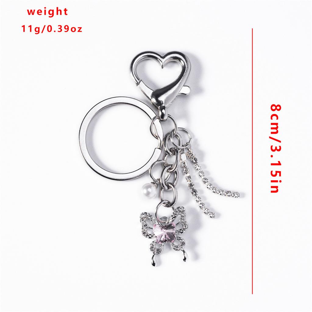 Fashion Butterfly Keychain Charm Multifuntional Bag Charm Key Accessory Alloy Texture Suitable for Key and Fashion Bags