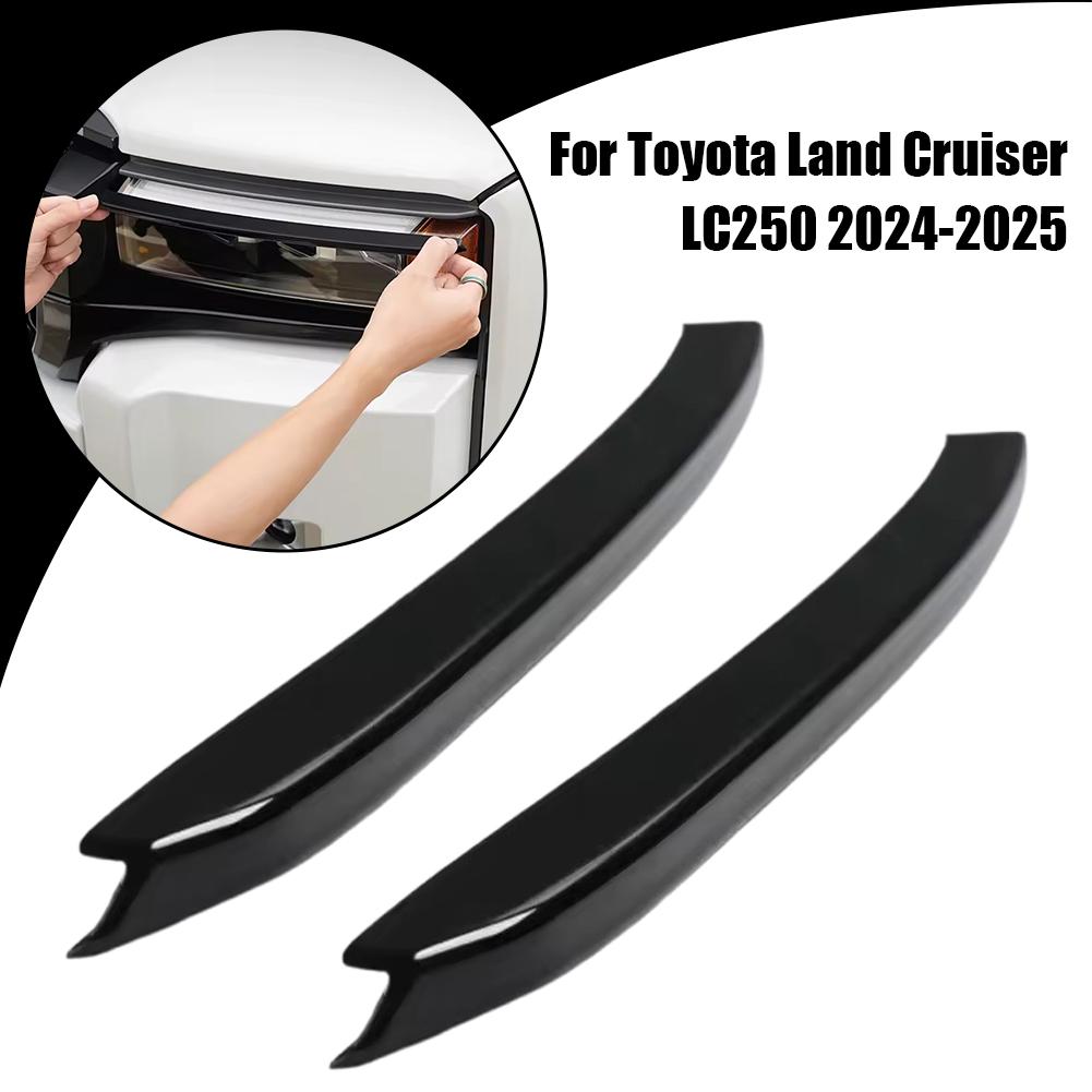 2PCS For Toyota Land Cruiser LC250 Front Bumper With 24-25 STyle New Prado Headlight Eyebrows Decoration Accessories