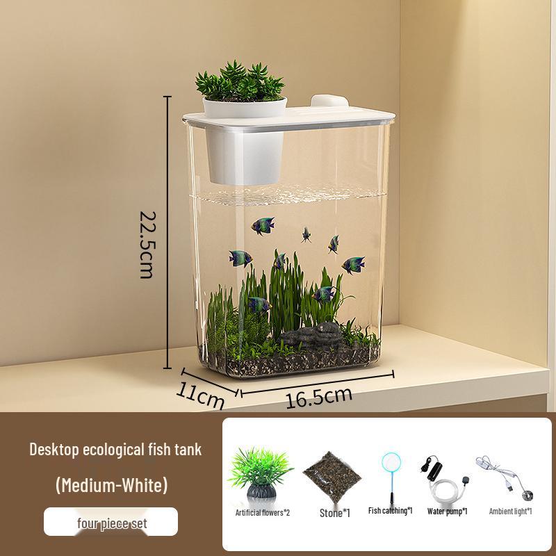 Ultra-Clear Acrylic Fish Tank 2026: Compact Living Room Aquarium with Durable Filter