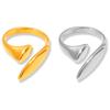 Britischer Trend Mode Retro Geometrischer Unregelmäßiger Offener Ring Hip Hop Titan Stahl Vergoldeter Ring Damen