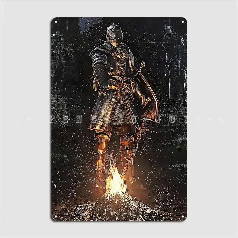 Dark Souls Metal Plaque Poster Club Bar Wall Cave Retro Garage Decoration Tin Sign Posters
