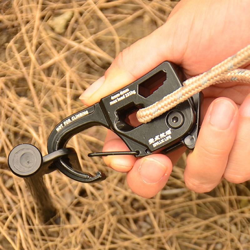 Aluminum Tent Rope Tensioner 5MM 5M Non-Slip Adjuster Buckle High Load Capacity for Camping Outdoor Gear