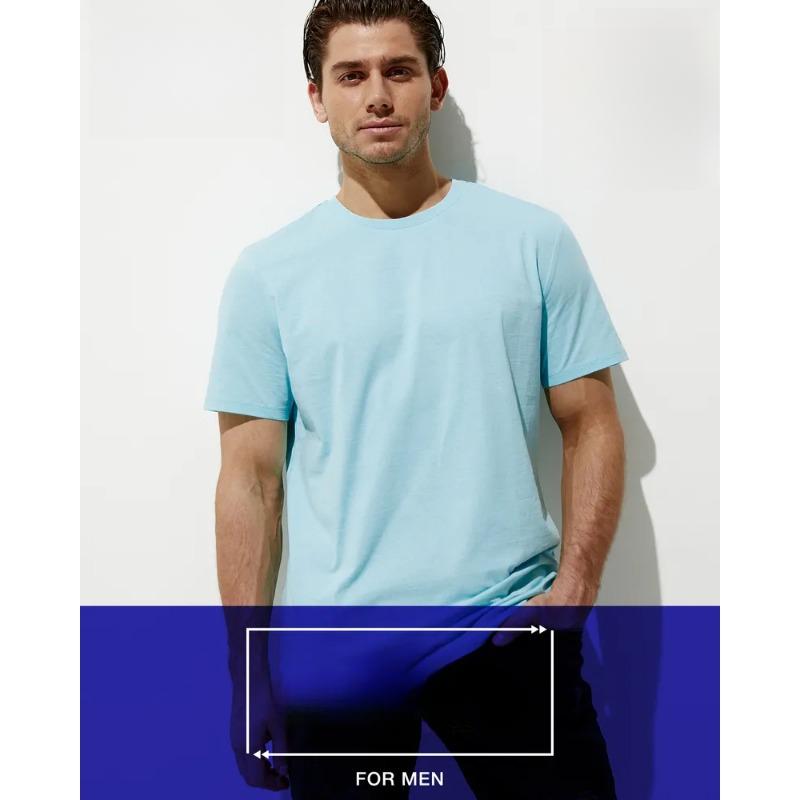 

Летний топ с круглым вырезом и короткими рукавами, однотонный, универсальный, свободный, дышащий, повседневный, спортивный, мужские футболки из чистого хлопка 3XL