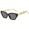 Occhiali da Sole Moda Cat Eye Per Donne Uomini Lente a Specchio Catena Ciondolo Occhiali Per Festa Estiva in Spiaggia