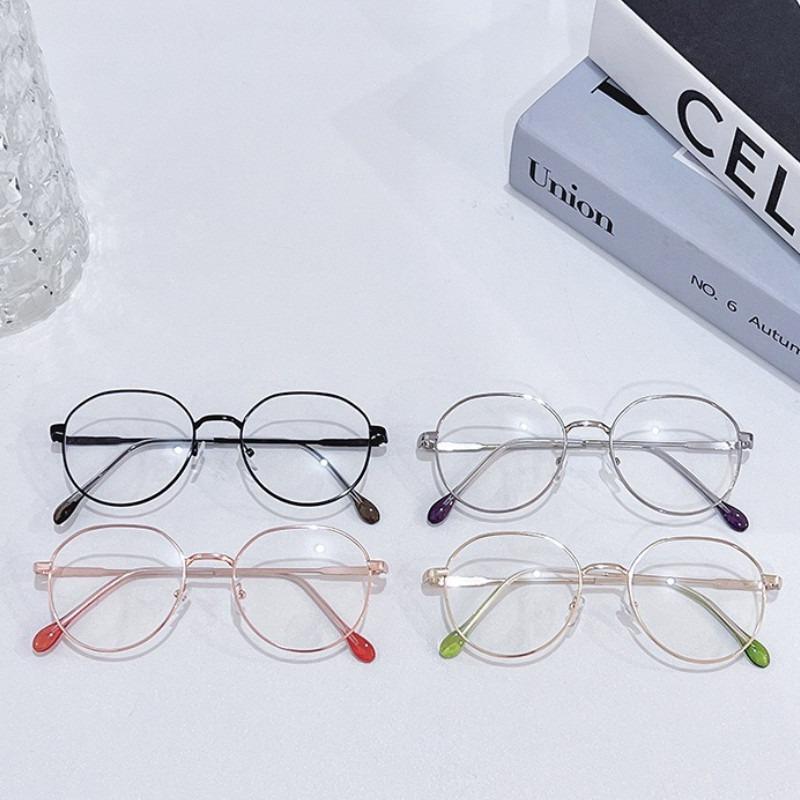 Stylish Metal Frame Anti Blue Light Glasses Flat Mirror Anti Radiation Computer Glasses for Eye Protection