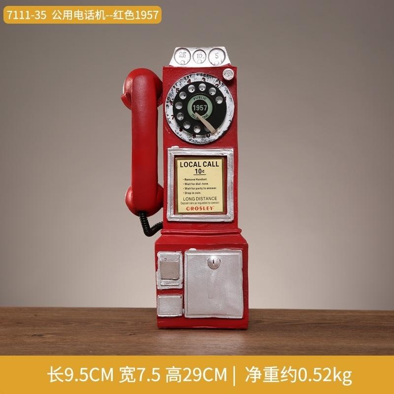 Vintage Resin Telephone Wall Decor Retro Phone Ornament For Cafe Wall Hanging Rustic Display For Retro Lovers Unique Gift