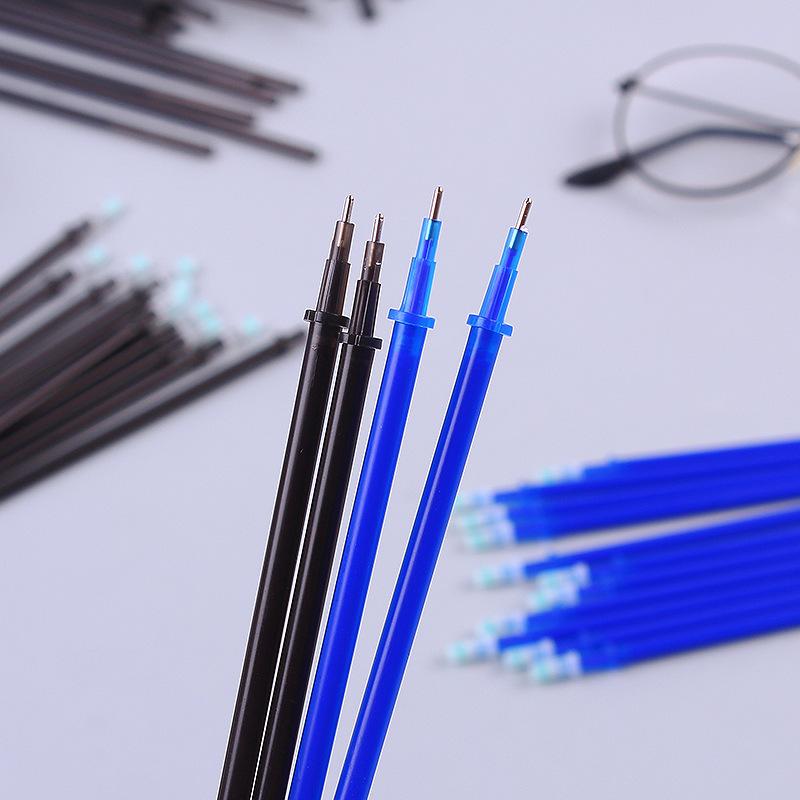 22Pcs/Set Erasable Pen Gel Pens 0.5mm School Supplies Blue Black Ink Refills Rod Writing Gel Pen Office Stationery Kids Pens