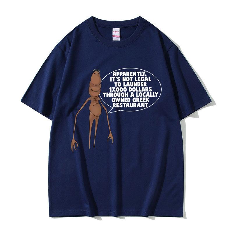 Apparently Its Not Legal To Launder Marcus The Worm Funny Meme Tshirt Unisex Women Casual Cotton Oversized T Shirts Short Sleeve