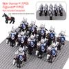 MOC Medieval Rohan Knights Soldiers Guard Army Lotr Cavalier Action Figures Mini Bricks Building Blocks DIY Toys for Kid Gifts