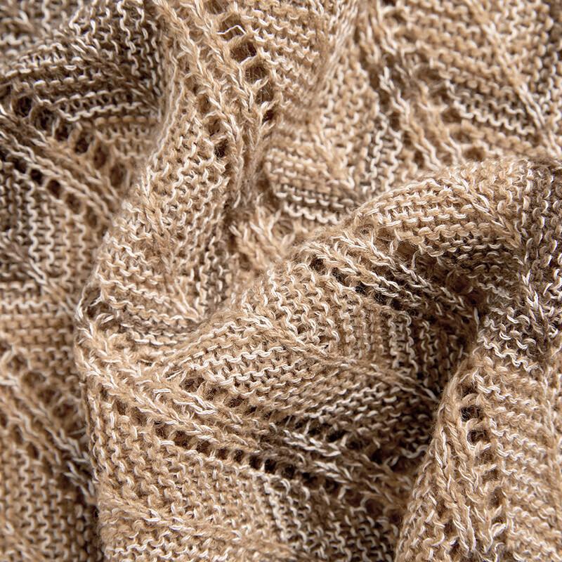 Tachi Women's Wave Pattern V-Neck Knit Cardigan