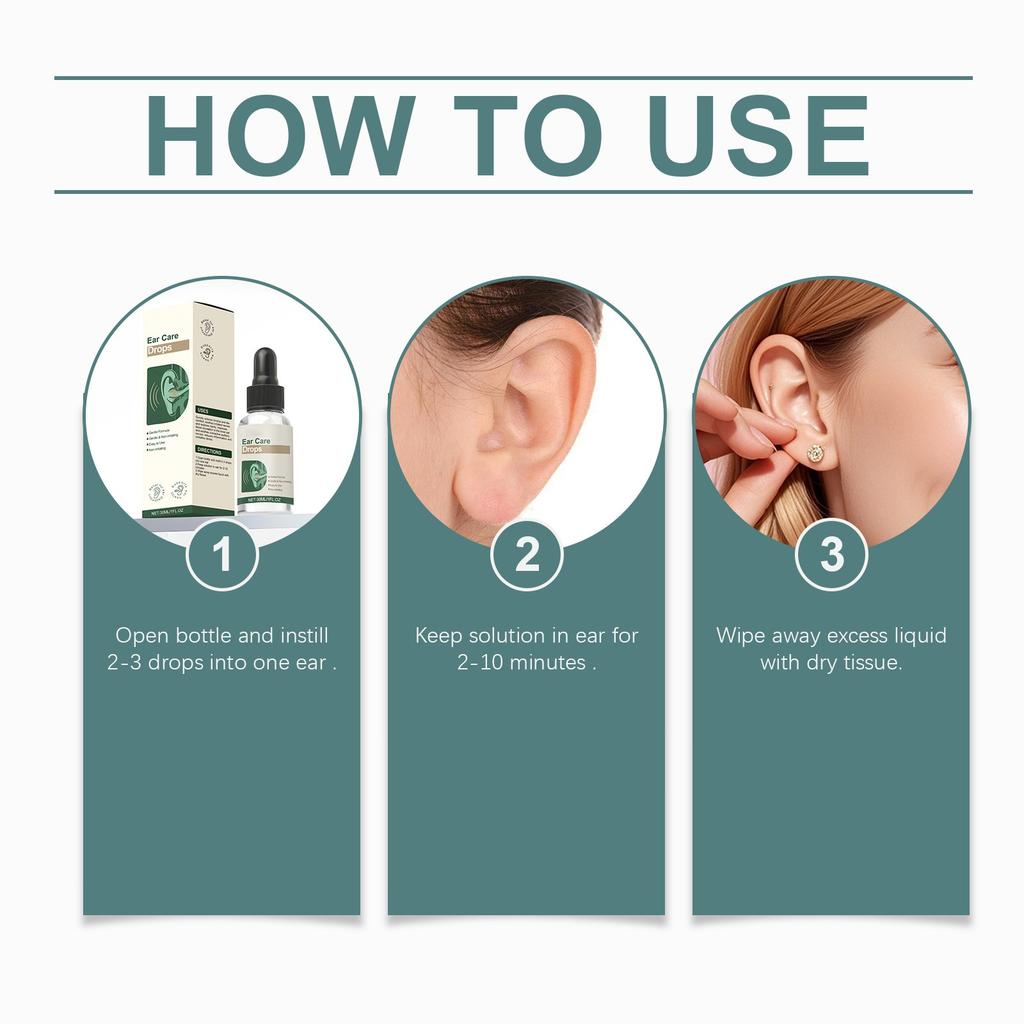 Tinnitus Relief Drop Earwax Cleaning Care Drop Tinnitus Relief  Patches , Ear Tinnitus Relief For Relieves Tinnitus, Earwax Cleaning Care Drop 30ml