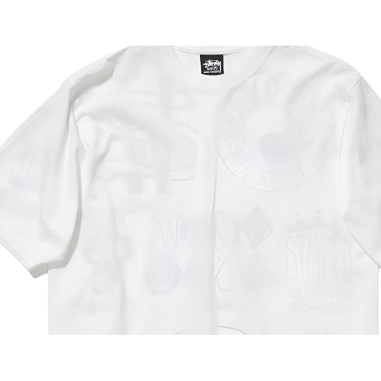 Stussy Our Legacy Collaboration SS26 Workshop Pig Dyed Tee Full Print Graffiti Loose Fit Drop Shoulder Short Sleeve T-Shirt Unisex Tops ST3904054NATL