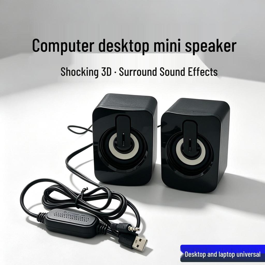 USB Wired Portable Mini Speaker for Desktop and Laptop