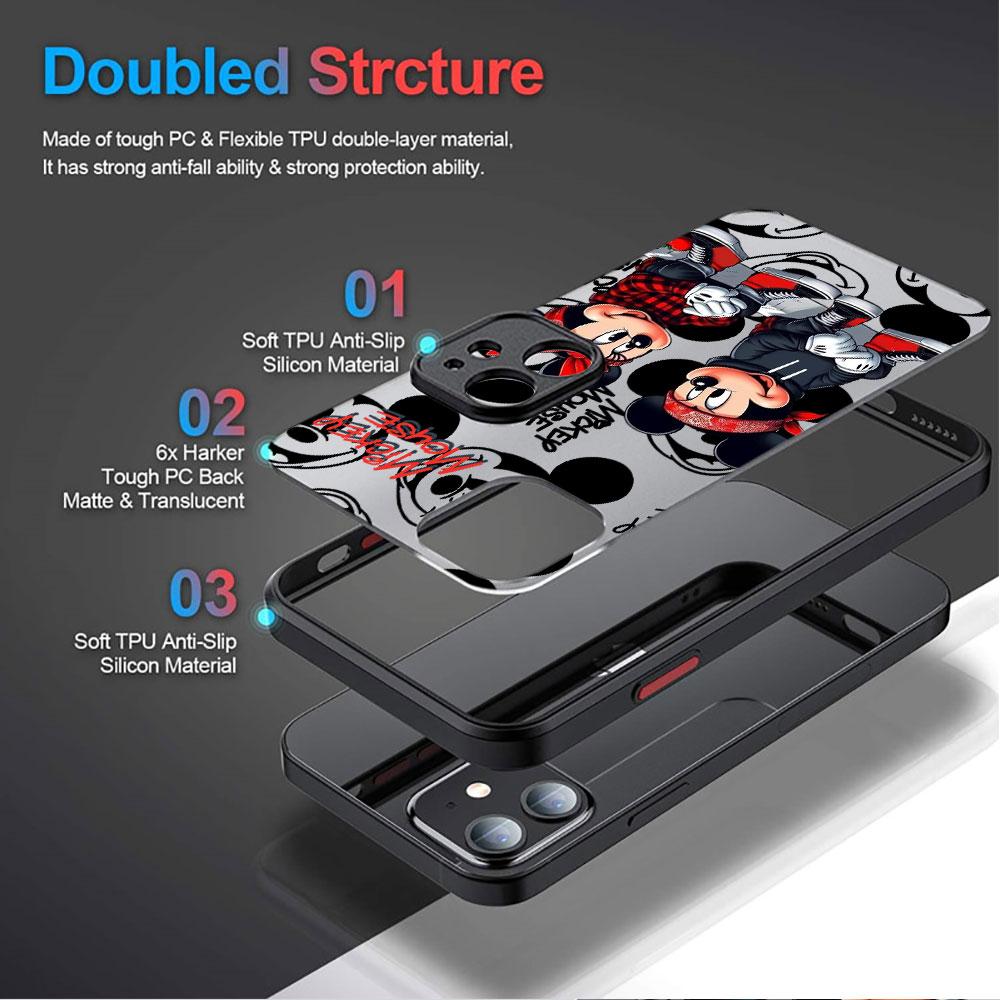 Mickey Minnie Mouse Cool Phone Case for Apple iPhone 15 16 Pro XS Max 13 14 Plus XR SE 7 8 12 11 Pro Plus Matte
