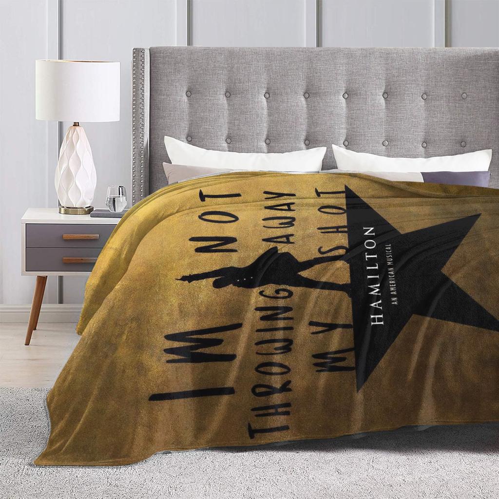 Hamiltons das Musical Flanelldecke Warme Bettwäsche Überwürfe für Draußen Reisen Büro Neuheit Tagesdecke Sofa Bettbezug