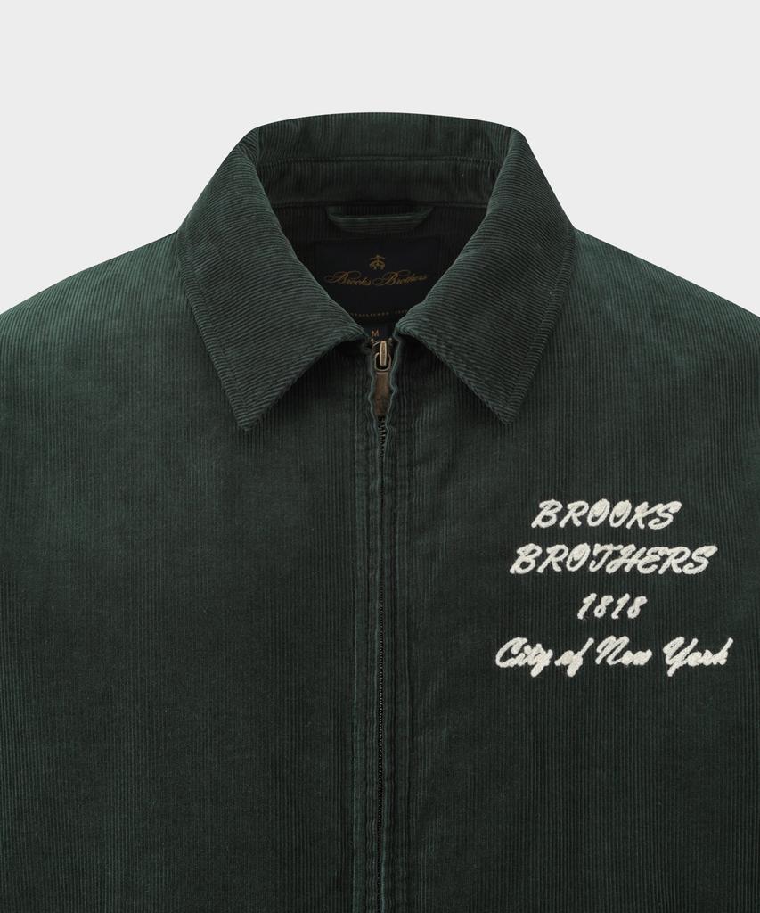 Brooks Brothers Corduroy Varsity Jumper (Dark Green) (Bbotmbf305)