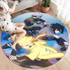 Naruto Team Battle Round Area Rug Carpet Rug For Living Room Bedroom Sofa Playroom Decor Nonslip Floor Mat