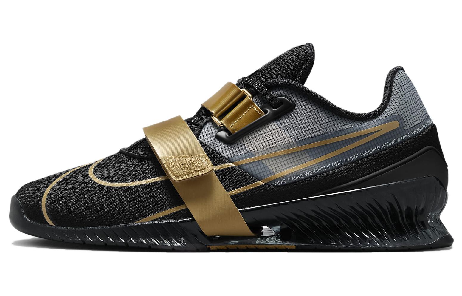 Nike Romaleos 4 Black Metallic Gold CD3463-001 40