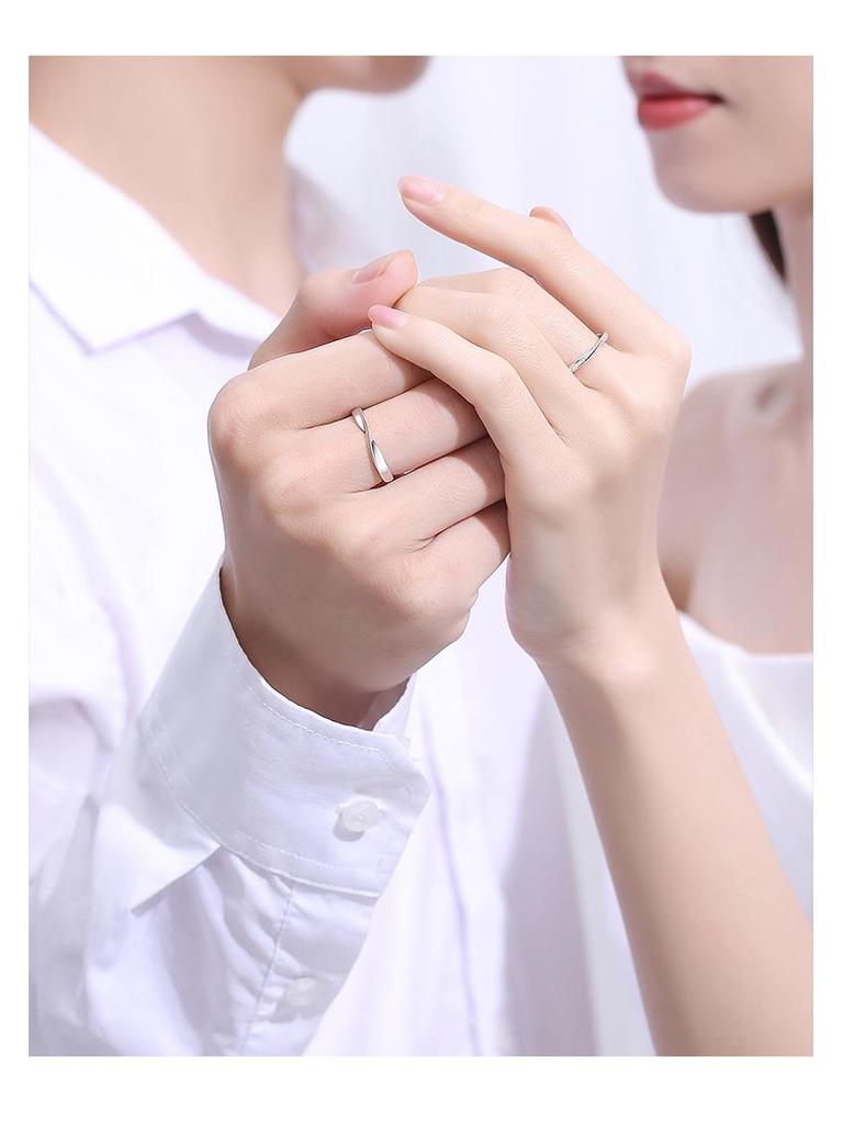 Women's Ferris Wheel Möbius Ring: S925 Sterling Silver with Zircon, Non-Fading, Niche High-End Design, Couple's Rings.