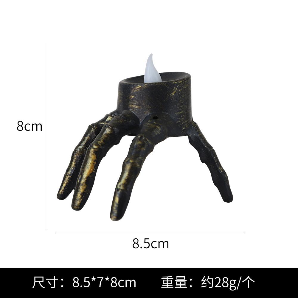 

Хэллоуин скелет ручной светодиодный электронный свет свеча на батарейках беспламенная свеча ужас Хэллоуин домашний декоративный свет 6-Pack