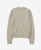 Lady Volume Cable Point Button Knit Cardigan_Cream
