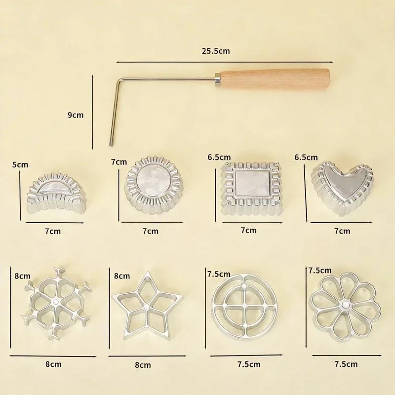 Bunuelos Mold Aluminum Alloy Rosette Maker Mold with Handle Pastry Tools Waffle Cookie Molds Baking Kitchen Accessories
