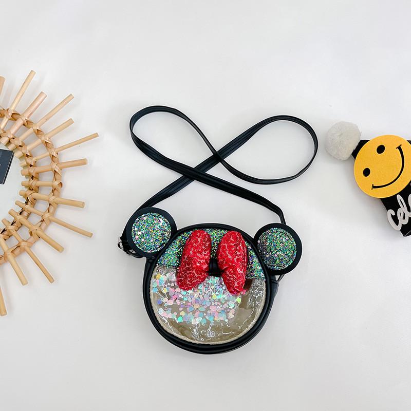 

Adorable Fashionable Kids Crossbody Mini Sequin Coin Purse With Bow Design