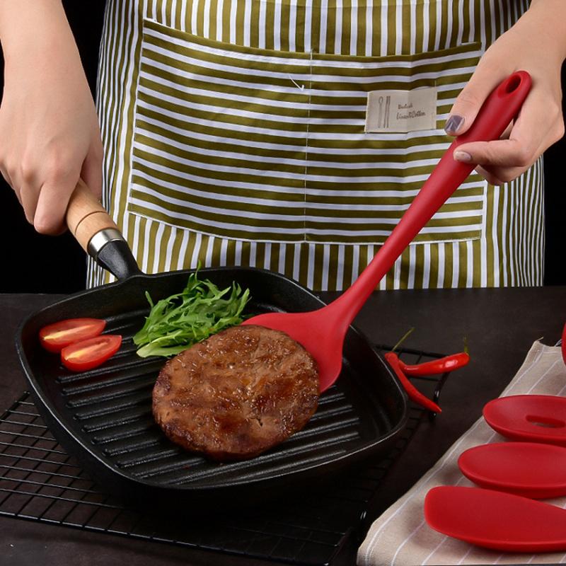5 Pieces Silicone Heat Resistant Non Stick Kitchen Spatula Spoon Cooking Baking Tools Kitchen Utensils Gadgets Tool Set